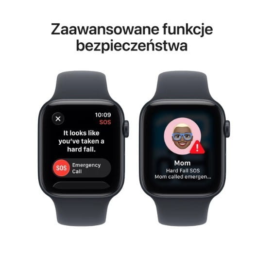 Apple Watch SE 3 GPS+Cellular koperta 44 mm z aluminium w kolorze północy, pasek sportowy w kolorze północy - rozmiar S/M