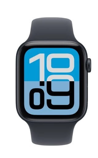 Apple Watch SE 3 GPS koperta 44 mm z aluminium w kolorze północy, pasek sportowy w kolorze północy - rozmiar S/M