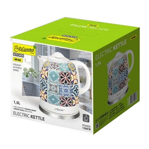 Feel-Maestro Ceramiczny czajnik elektryczny 1,5l 1200W MR-066-PORTO