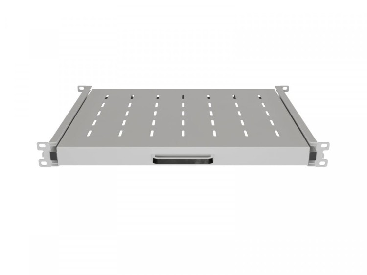 Lanberg Półka wysuwana do szaf rack 19 cali 350mm szara