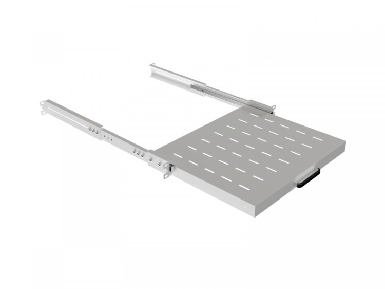 Lanberg Półka wysuwana do szaf rack 19 cali 350mm szara