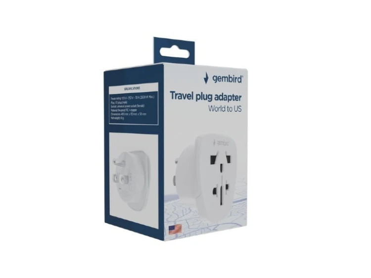 Gembird Adapter sieciowy US świat 10A