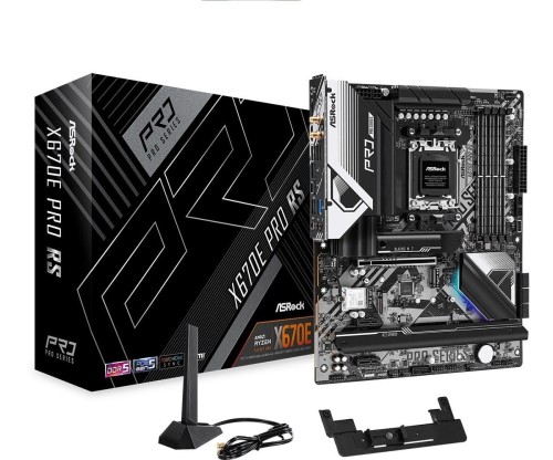 ASRock Płyta główna X670E PRO RS AM5 4DDR5 HDMI/DP M.2  EATX