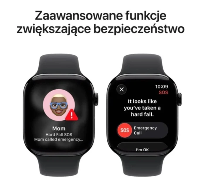 Apple Watch Series 11 GPS+Cellular koperta 42 mm z aluminium w kolorze gwiezdnej szarości, pasek sportowy w kolorze czarnym - rozmiar S/M