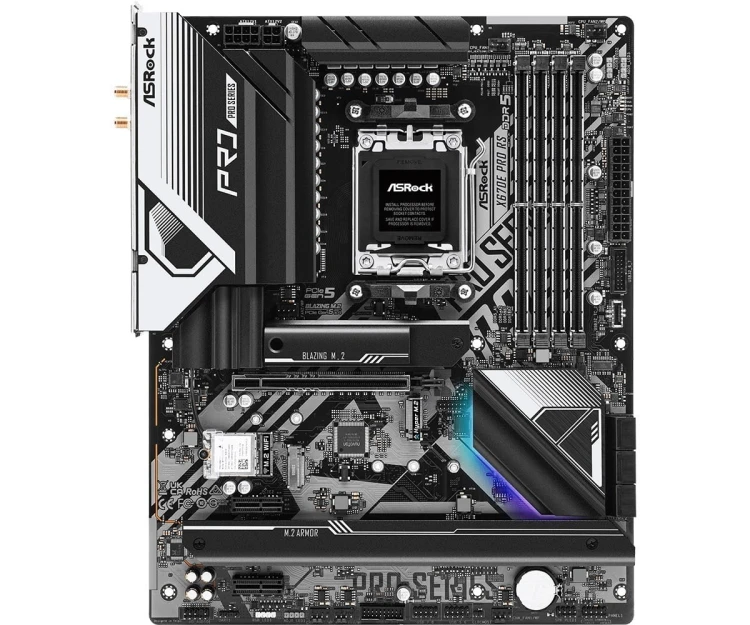 ASRock Płyta główna X670E PRO RS AM5 4DDR5 HDMI/DP M.2  EATX