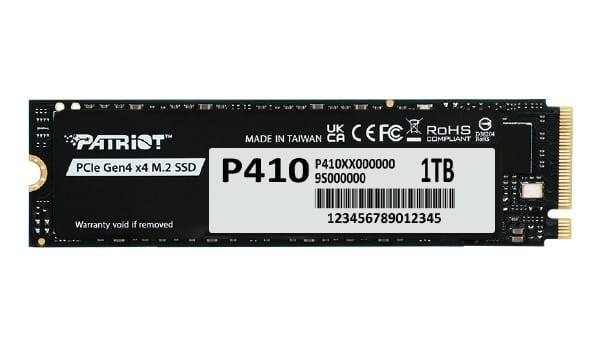 Patriot Dysk SSD 1TB P410 PCIe M.2 Gen4 x4 NVMe 1.4 2280 5000/4500MB/s