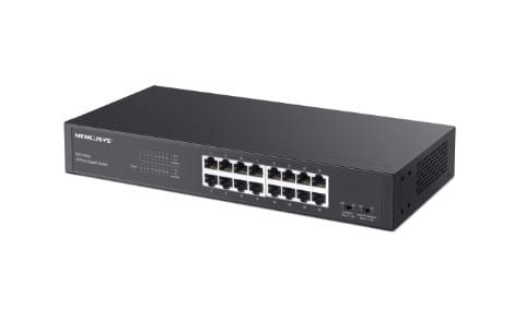 TP-LINK Przełącznik Mercusys 16-Port Gigabit Desktop/Rackmount Switch                PORT: 16× Gigabit RJ45 Ports