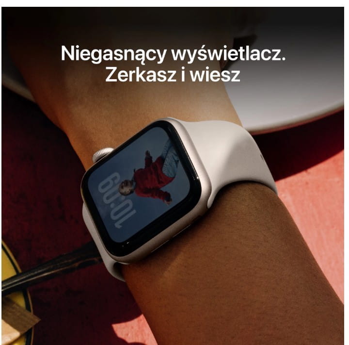 Apple Watch SE 3 GPS+Cellular koperta 40 mm z aluminium w kolorze pĂłĹnocy, pasek sportowy w kolorze pĂłĹnocy - rozmiar M/L