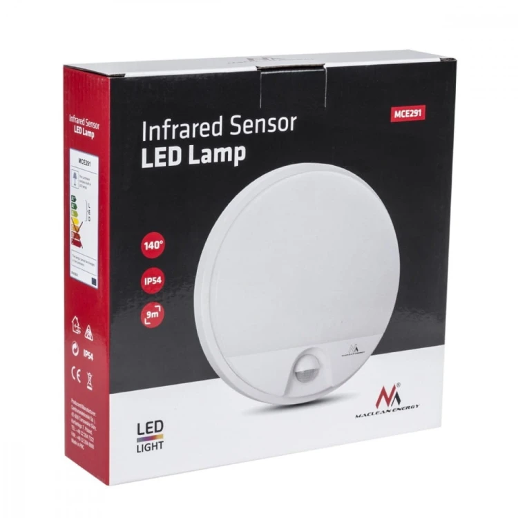 Maclean Lampa LED z Czujnikiem Ruchu MCE291 W