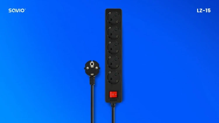 Savio Listwa zasilająca 5 gniazd 5m LZ-15