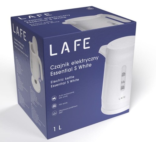Lafe Czajnik elektryczny 1L Essential S White