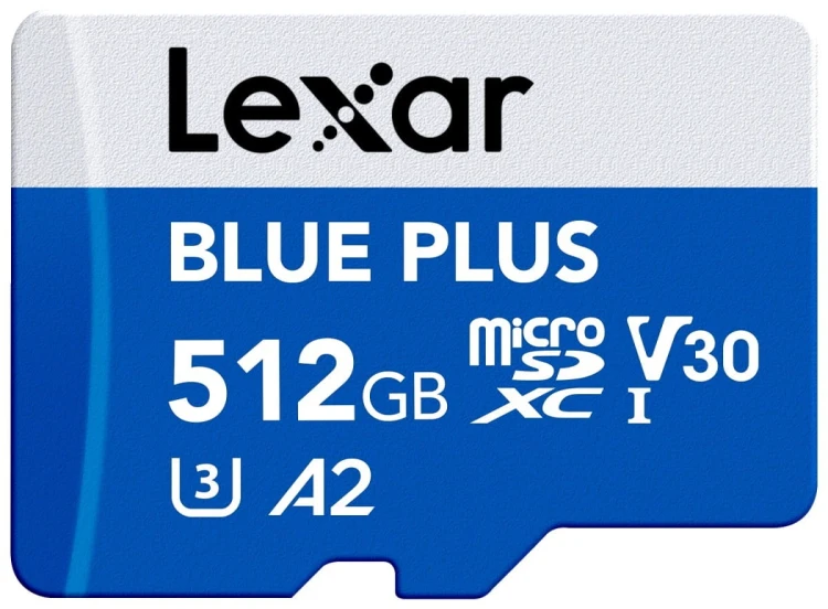 Lexar Karta pamięci microSD 512GB C10 A2 U3 V30 170MB/s Blue Plus