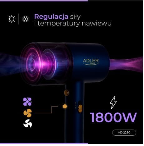 Adler Suszarka do włosów 1800 W  AD 2280