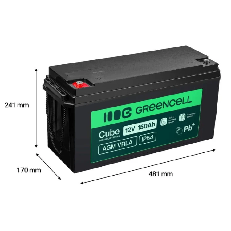 Green Cell Akumulator AGM VRLA 12V 150Ah IP54