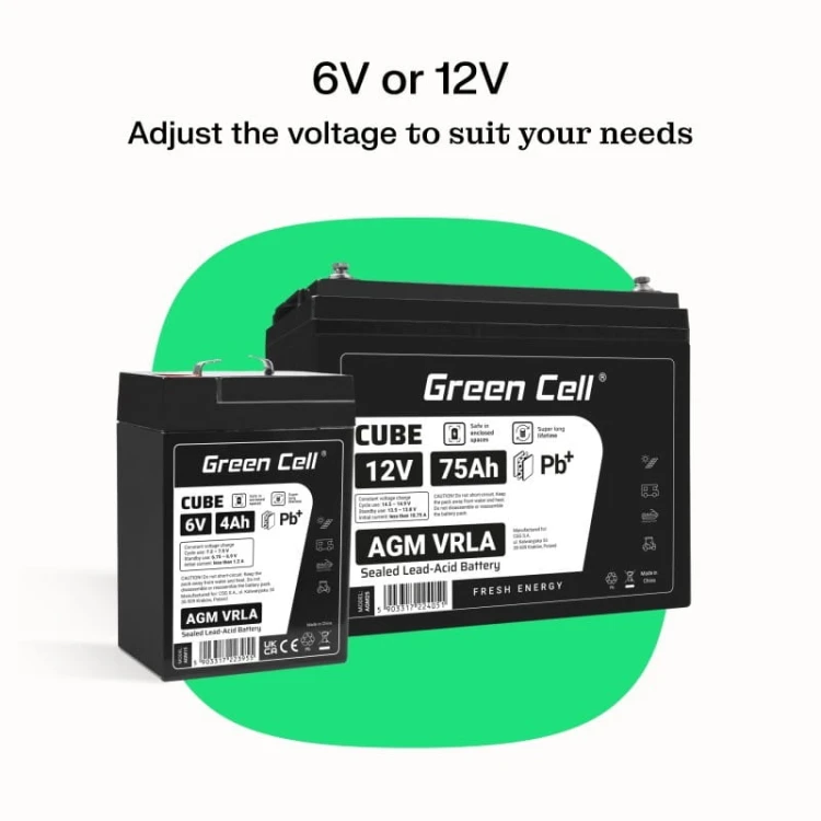 Green Cell Akumulator AGM VRLA 6V 4,5Ah IP54
