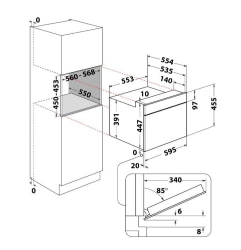 Whirlpool Kuchnia mikrofalowa do zabudowy WMW44HMB