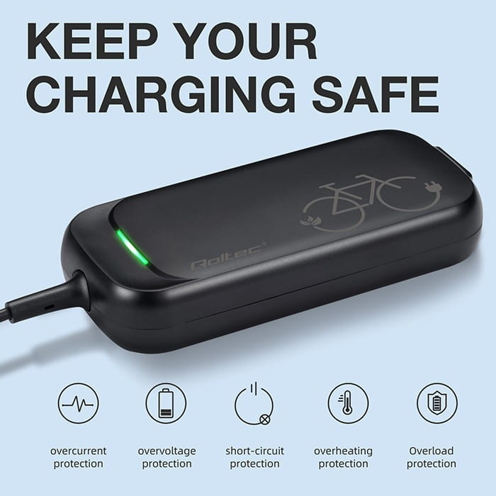 Qoltec Ładowarka Pro do roweru Bosch 36V | 42V | 2A | Bosch plug |      wodoodporna + kabel zasilajšcy