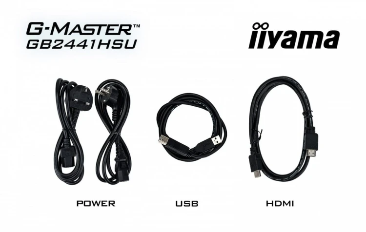 IIYAMA Monitor 23,8 cala GB2441HSU-B1 IPS,FHD,144Hz,1ms,2xUSB,350cd,HDMI,DP,HAS (150) PIVOT