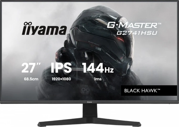 IIYAMA Monitor 27 cali G2741HSU-B1 IPS,FHD,144Hz,1ms,2xUSB, 350cd,HDMI,DP