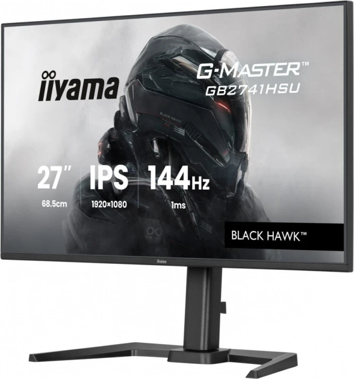 IIYAMA Monitor 27 cali GB2741HSU-B1 IPS,FHD,144Hz,1ms,2xUSB,350cd,HDMI,DP,  HAS (150) PIVOT