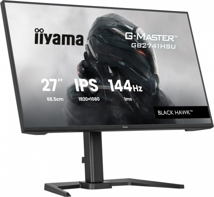 IIYAMA Monitor 27 cali GB2741HSU-B1 IPS,FHD,144Hz,1ms,2xUSB,350cd,HDMI,DP,  HAS (150) PIVOT