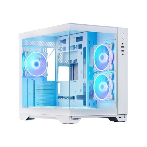 Chieftec Obudowa VISIO GM-30W-T G-OP 6xwentylator ARGB biała