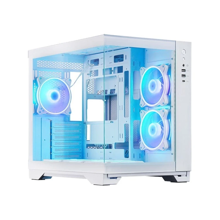 Chieftec Obudowa VISIO GM-30W-T G-OP 6xwentylator ARGB biała