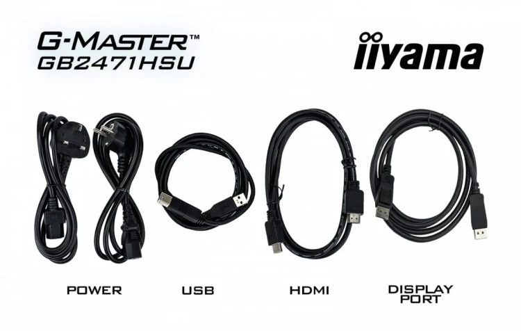 IIYAMA Monitor 23,8 cala GB2471HSU-B1 IPS,FHD,240Hz,2xHDMI,DP,1xUSB 3.2,     1xUSB C, Adaptive G-SYNC - 1920 x 1080 @48-240Hz  DisplayPort Only,
