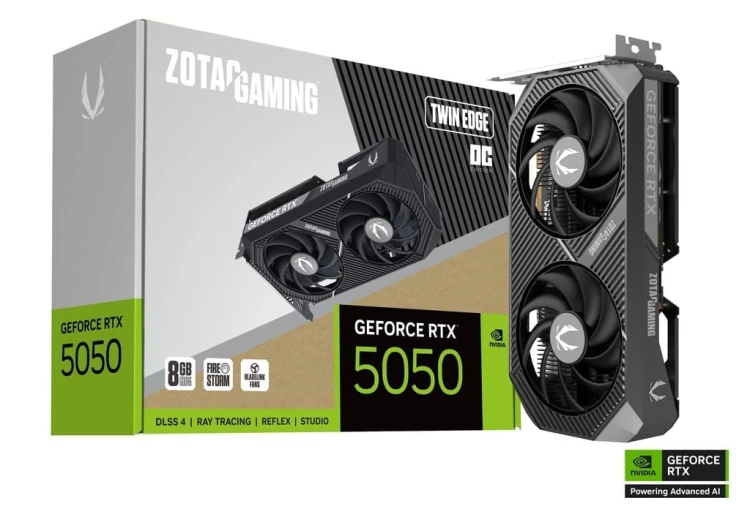 ZOTAC Karta graficzna GeForce RTX 5050 TWIN EDGE OC 8GB GDDR6 128bit 3DP/HDMI