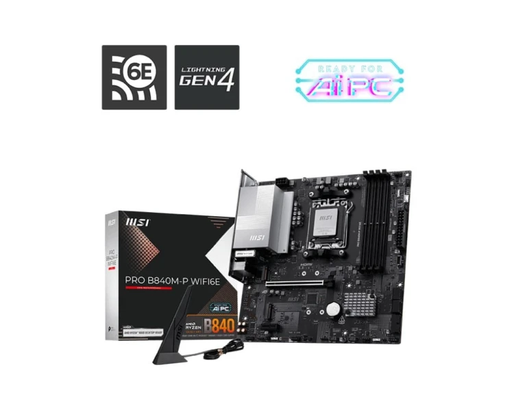 MSI Płyta główna PRO B840M-P WIFI6E AM5 4DDR5 ATX