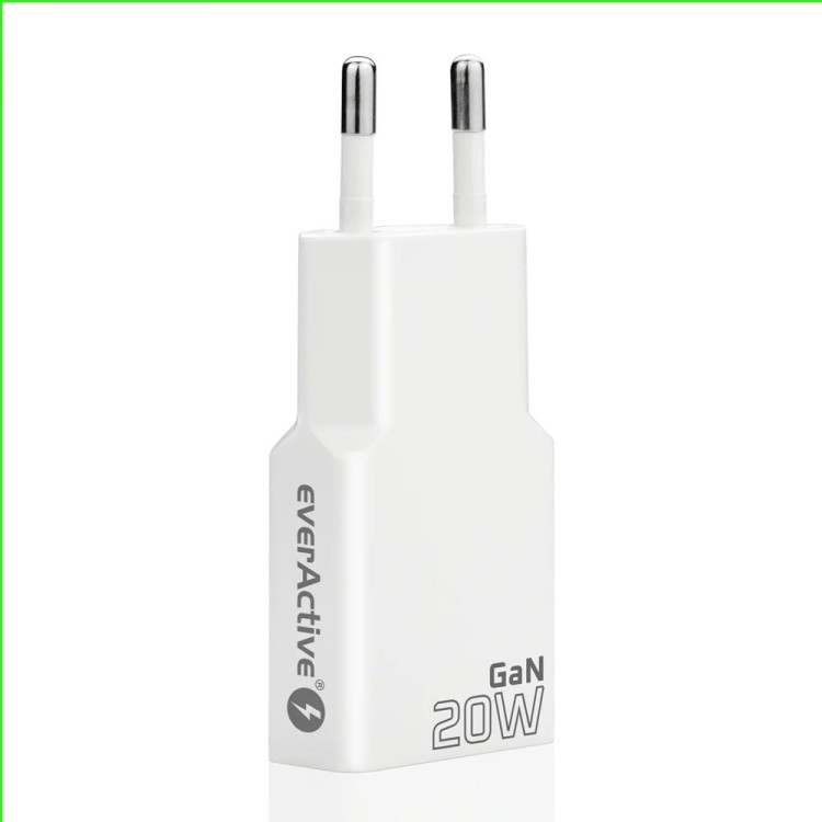 everActive Ładowarka sieciowa SUPER SLIM QC 3.0 20W 1XUSB 1XUSB-C biała SC-340Q