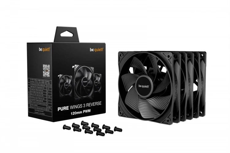 Be quiet! Wentylator Pure Wings 3 120mm PWM Reverse 3pack Black