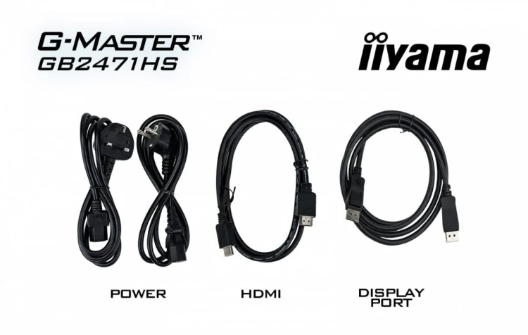 IIYAMA Monitor 23,8 cala GB2471HS-B1 Fast IPS,FHD,240Hz,2xHDMI,DP, 350cd, HAS(150) PIVOT, Adaptive G-SYNC - 1920 x 1080 @48-240Hz  DisplayPort Only