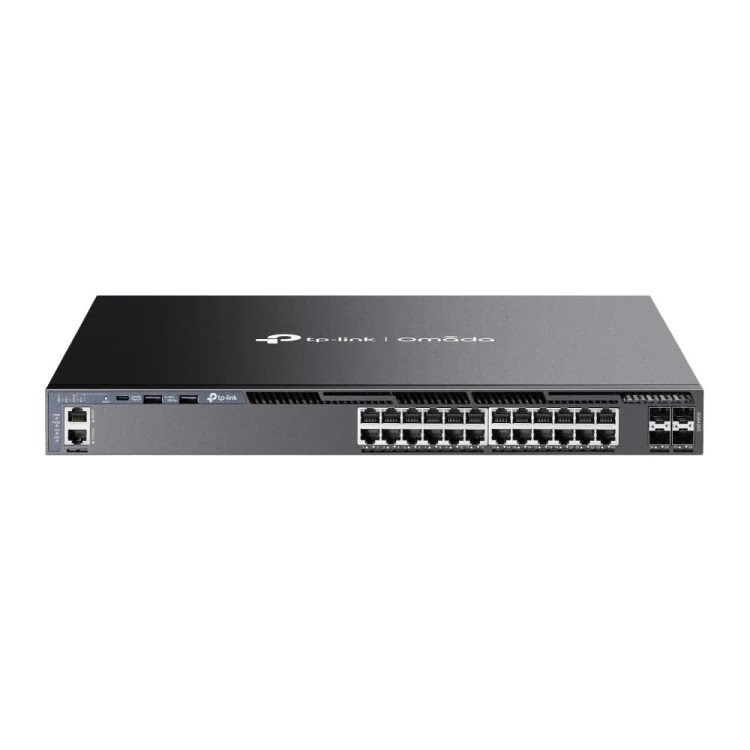 TP-LINK Przełącznik zarządzalny SG6428X Omada 24-Port Gigabit Stackable L3 Managed      Switch with 4 10GE SFP+ Slots