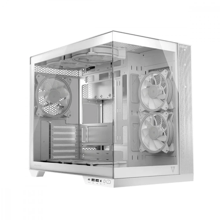 MODECOM Obudowa komputerowa Volcano Panorama APEX ARGB 5F MIDI biała