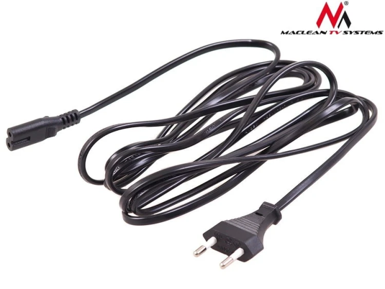 Maclean Kabel zasilający ósemka 2 pin 1,5M wtyk EU MCTV-809