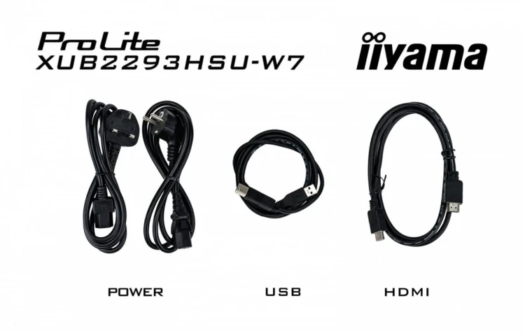 IIYAMA Monitor 22 cale XUB2293HSU-W7 IPS, 100Hz, Pivot, HAS(150mm), 300cd,   BIAŁY