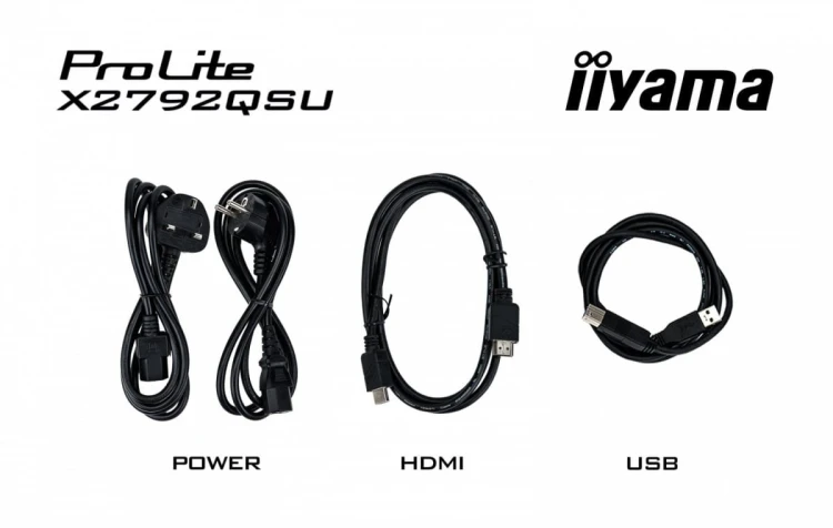 IIYAMA Monitor 27 cali X2792QSU-B1 IPS,QHD,120Hz,HDMI,DP, 350cd,1500:1,      cienkie ramki, 2xUSB 3.2, ErP B