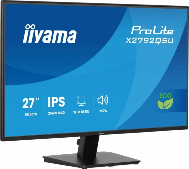 IIYAMA Monitor 27 cali X2792QSU-B1 IPS,QHD,120Hz,HDMI,DP, 350cd,1500:1,      cienkie ramki, 2xUSB 3.2, ErP B