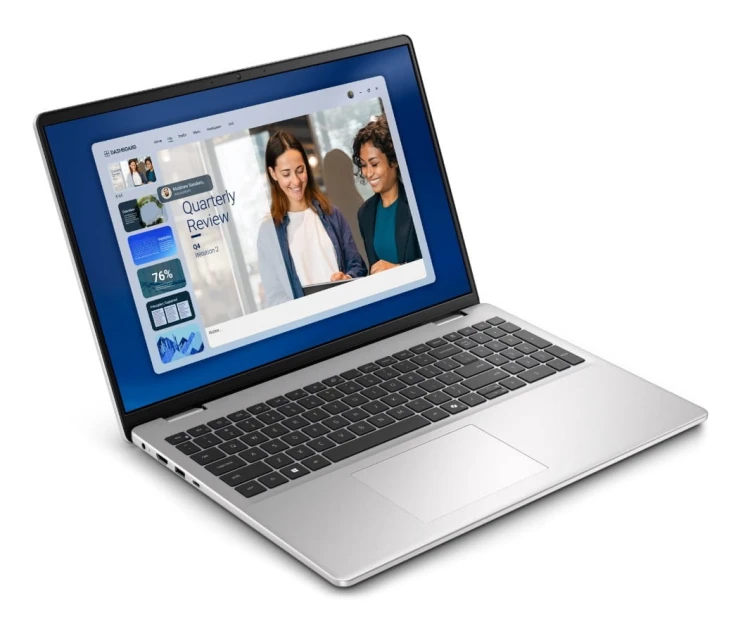 Dell Laptop Dell 16 DC16256 W11P R7-350|32GB|1TB|AMD Radeon|FgrPr|WLAN+BT|16.0 FHD+|Backlit Kb|4C|65W|3YPS Platinum Silver (Metal)
