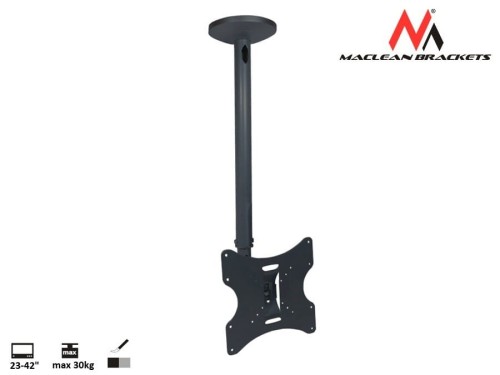 Maclean Uchwyt do telewizora sufitowy 23-42 cale 50 - 85 cm 30kg MC-504A B TV Czarny