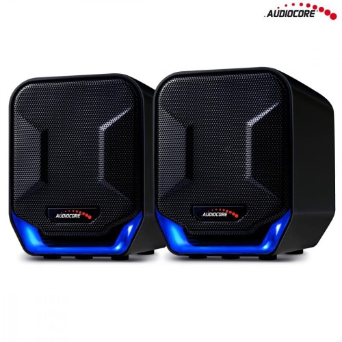 Audiocore Głośniki komputerowe 6W USB AC865B Czarno-niebieskie