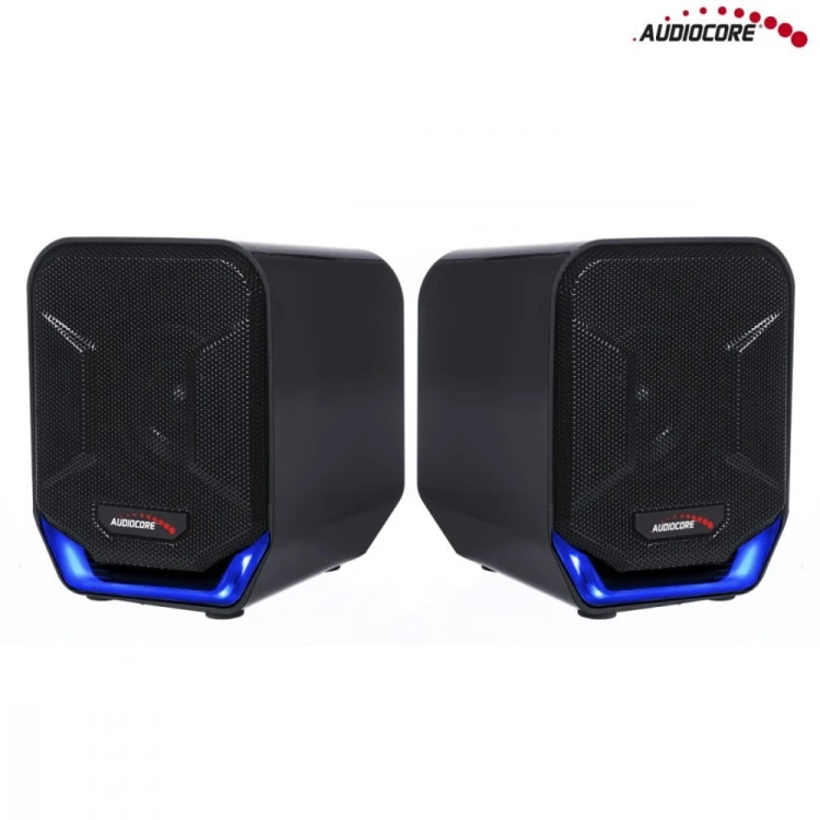 Audiocore Głośniki komputerowe 6W USB AC865B Czarno-niebieskie