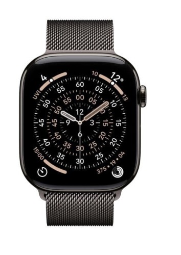 Apple Watch Series 11 GPS + Cellular koperta 46 mm z tytanu w kolorze łupku, bransoleta mediolańska w kolorze łupku S/M