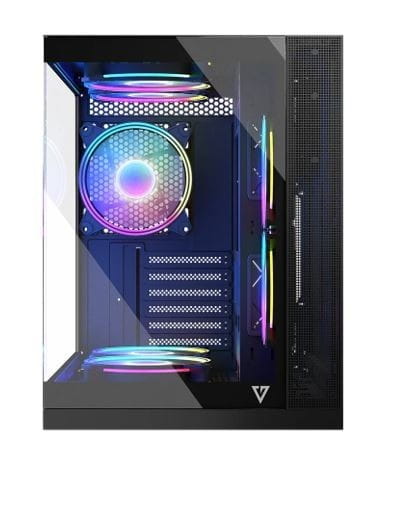 MODECOM Obudowa komputerowa Volcano Panorama APEX ARGB 3F MIDI szara