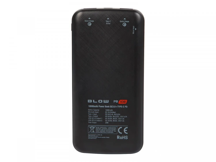 BLOW PowerBank 20WPB10B QC 20W 10000mAh Czarny