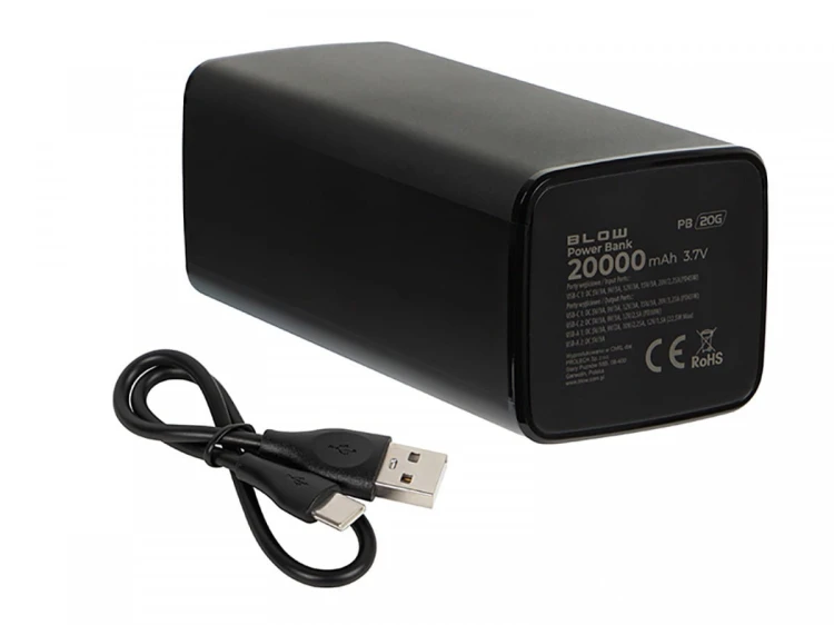 BLOW PowerBank 65WPB20G PD 65W 20000mAh Czarny