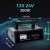 Qoltec Mikroprocesorowa ładowarka 12V 24V 25A | Prostownik z funkcją naprawy do akumulatora AGM GEL SLA | LCD