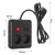 Maclean Listwa zasilająca MCE387 B 2 gniazda 3xUSB, 110-240V AC 50/60Hz 2,1A max 2500W, 1,5m czarna