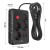 Maclean Listwa zasilająca MCE393 B 4 gniazda 3xUSB 110-240V AV 50/60Hz 1A max 2500W 3m czarna